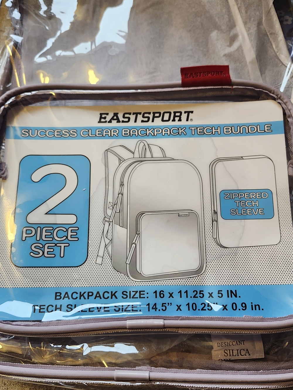 Clear  2-Piece Tech Backpack Set - Picture 2 of 8
